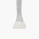 Alexander Mcqueen Logo Intarsia Chunky Sock Sneaker Grey White (women's)