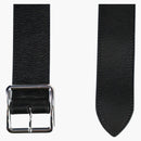 Alexander Mcqueen Long Pebbled Leather Belt Black