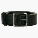 Alexander Mcqueen Long Pebbled Leather Belt Black