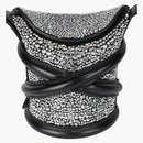 Alexander McQueen Mini Curve Crystal-Embellished Bucket Bag Silver
