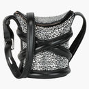 Alexander McQueen Mini Curve Crystal-Embellished Bucket Bag Silver