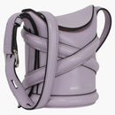 Alexander Mcqueen Mini Curve Leather Bucket Bag Lilac