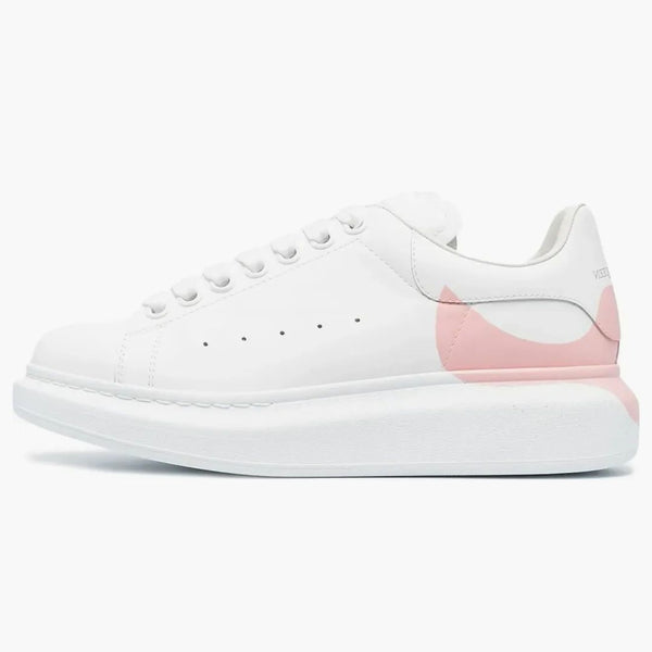 Alexander McQueen Oversized Drop Heel Counter Print White Rose (Women's)
