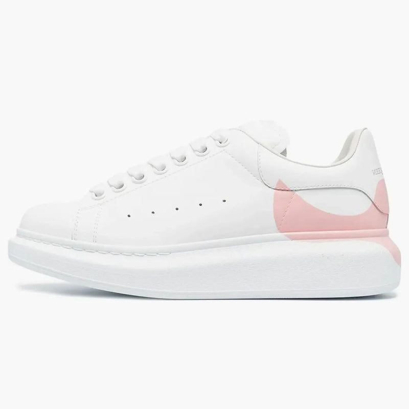 Alexander McQueen Oversized Drop Heel Counter Print White Rose (Women's)