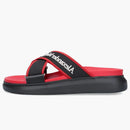 Alexander Mcqueen Oversized Hybrid Slide Red Black