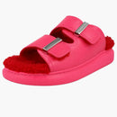 Alexander Mcqueen Oversized Hybrid Slides Pink Silver (women's)
