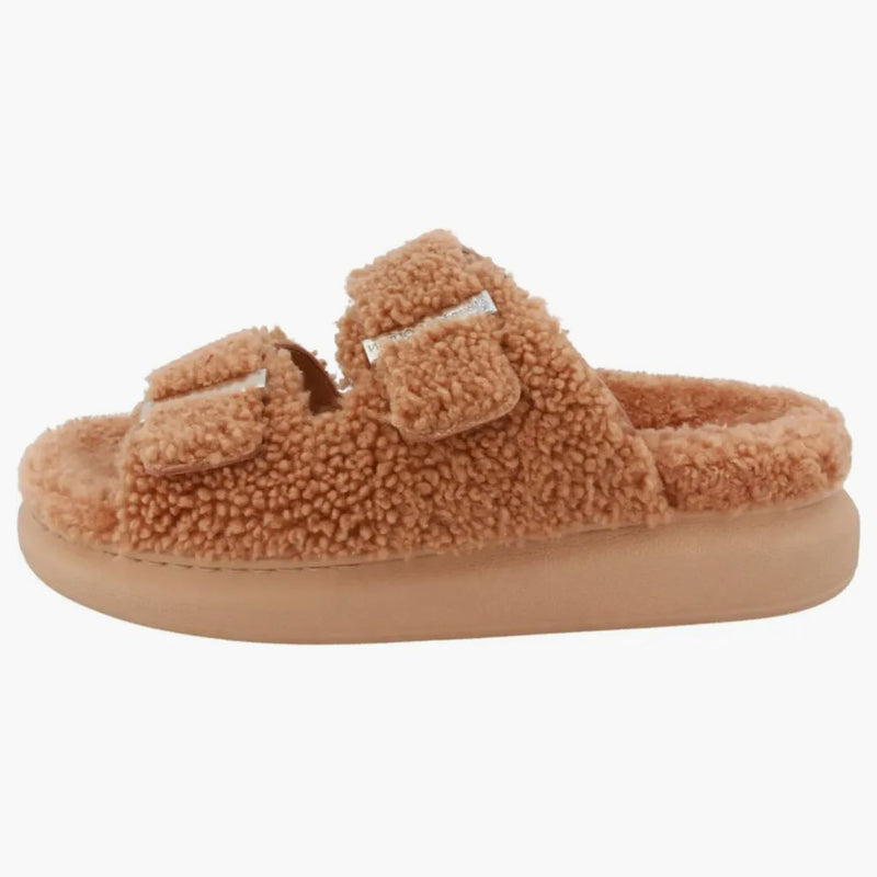Alexander Mcqueen Oversized Hybrid Slides Sherling Pink (women's)