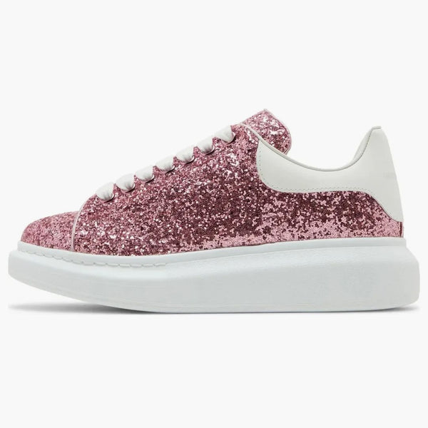 Alexander Mcqueen Oversized Pink Glitter White (women's)