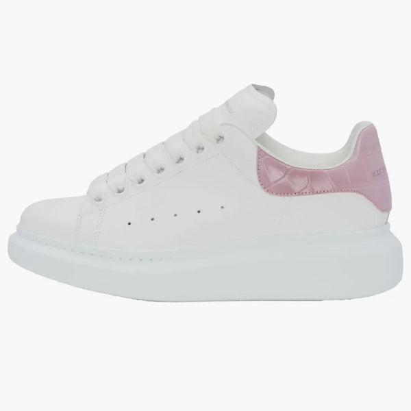 Alexander Mcqueen Oversized White Pink Croc (women's)