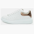 Alexander Mcqueen Oversized White Rose Gold Croco