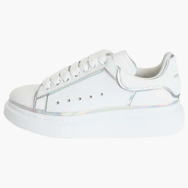 Alexander Mcqueen Oversized White Silver Hologram Trim