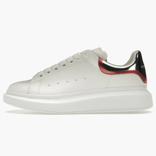 Alexander Mcqueen Oversized White Silver Red Metallic