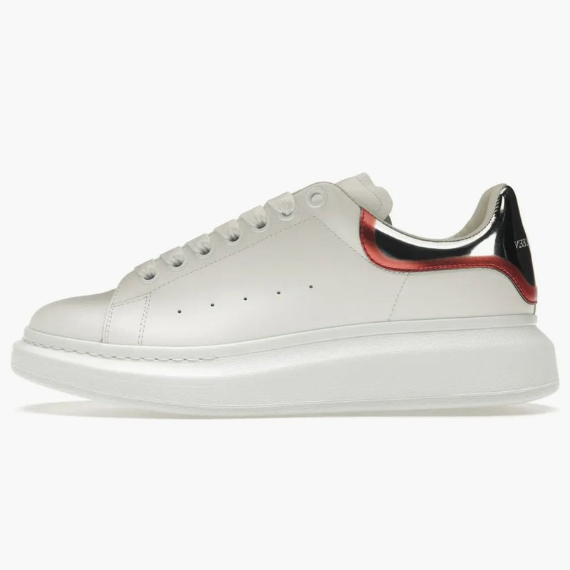 Alexander Mcqueen Oversized White Silver Red Metallic