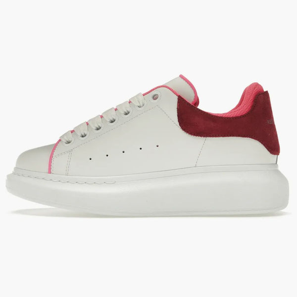 Alexander Mcqueen Oversized White Velvet Fuchia (women's)