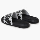 Alexander Mcqueen Pool Slide Graffiti Logo Paint Splatter White Black White