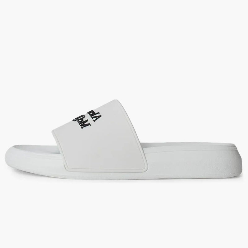 Alexander Mcqueen Pool Slide White Black