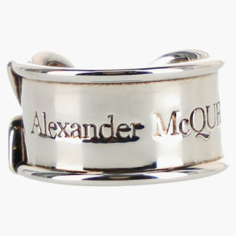 Alexander Mcqueen Safety Pin Ring Silver