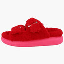 Alexander Mcqueen Shearling Slides Red Pink (women's)