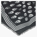 Alexander Mcqueen Skull Print Modal Scarf Black/ivory