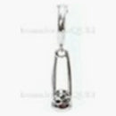 Alexander Mcqueen Skull Safety Pin Single Earring Silver