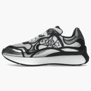 Alexander Mcqueen Sprint Runner Black White Silver-tone Seal