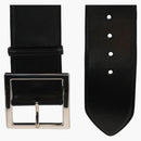 Alexander Mcqueen Square Buckle Ecolux Belt Black