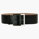 Alexander Mcqueen Square Buckle Ecolux Belt Black
