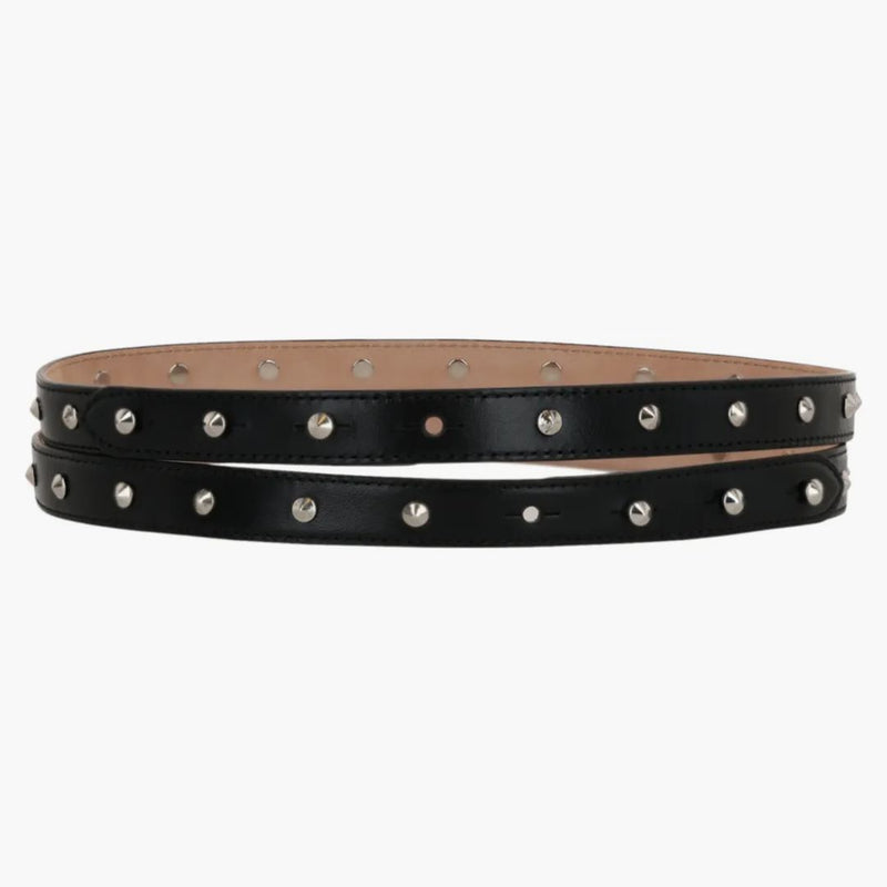 Alexander Mcqueen Studded Double Belt Black