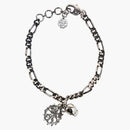 Alexander Mcqueen Studded Seal And Skull Bracelet Silver
