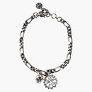 Alexander Mcqueen Studded Seal And Skull Bracelet Silver