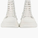 Alexander Mcqueen Studded Tread Slick Boot White Silver (women's)