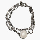 Alexander Mcqueen Studs And Skull Bracelet Silver
