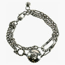 Alexander Mcqueen Studs And Skull Bracelet Silver