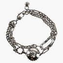 Alexander Mcqueen Studs And Skull Bracelet Silver