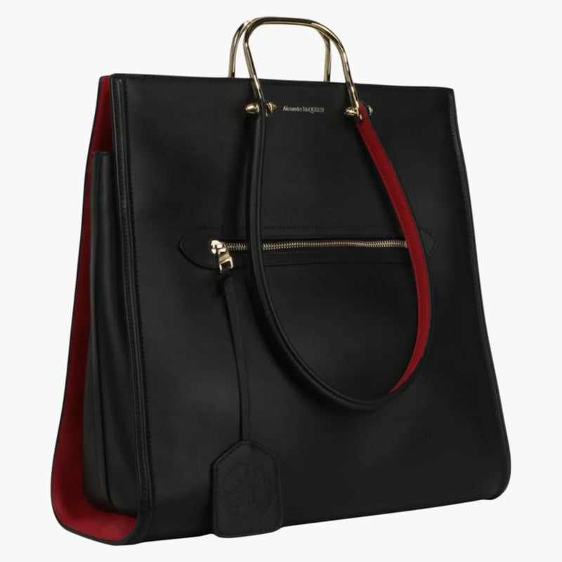 Alexander McQueen the Tall Story Handbag Black/Red
