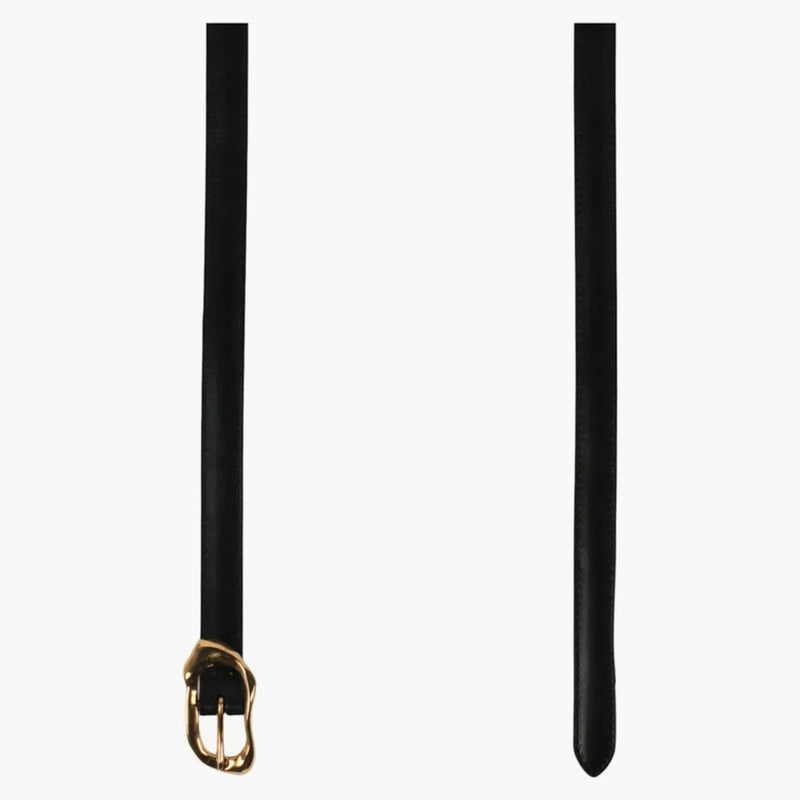 Alexander Mcqueen Thin Double Wrap Belt Black