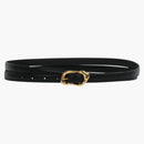 Alexander Mcqueen Thin Double Wrap Belt Black