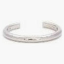 Alexander Mcqueen Thin Metal Open Cuff Bracelet Silver
