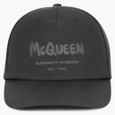 Alexander Mcqueen Tonal Graffiti Hat Black