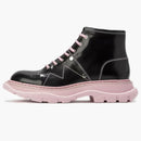 Alexander Mcqueen Tread Lace-up Boot Black Pink (women's)