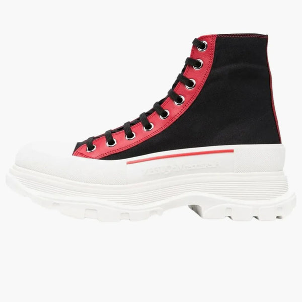 Alexander McQueen Tread Slick Boot Black Red White