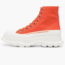 Alexander Mcqueen Tread Slick Boot Burnt Orange White (women's)