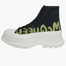 Alexander Mcqueen Tread Slick Boot Graffiti Black Khaki
