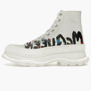 Alexander Mcqueen Tread Slick Boot Graffiti White Multicolor