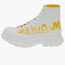 Alexander Mcqueen Tread Slick Boot Graffiti White Yellow Pop