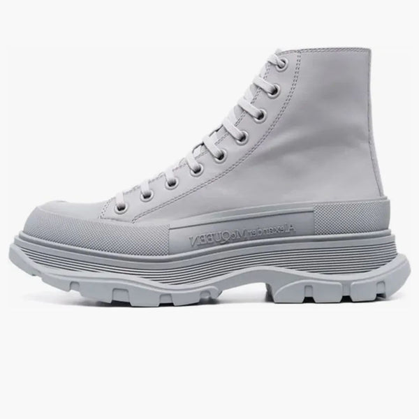 Alexander Mcqueen Tread Slick Boot Gray Leather