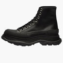 Alexander Mcqueen Tread Slick Boot Leather Black Black (women's)