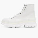Alexander McQueen Tread Boot Slick Leather White White