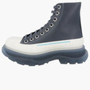 Alexander Mcqueen Tread Slick Boot Navy White (women's)