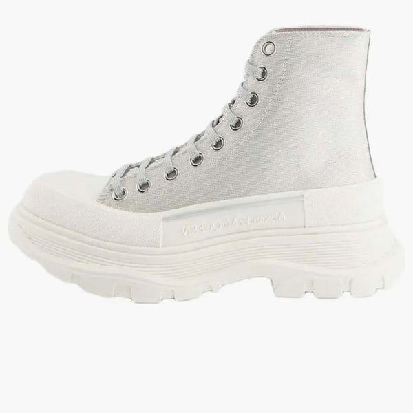Alexander Mcqueen Tread Slick Boots Silver (women's)